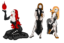 The Trio! A sorceress, a witch, and a warrior elf!